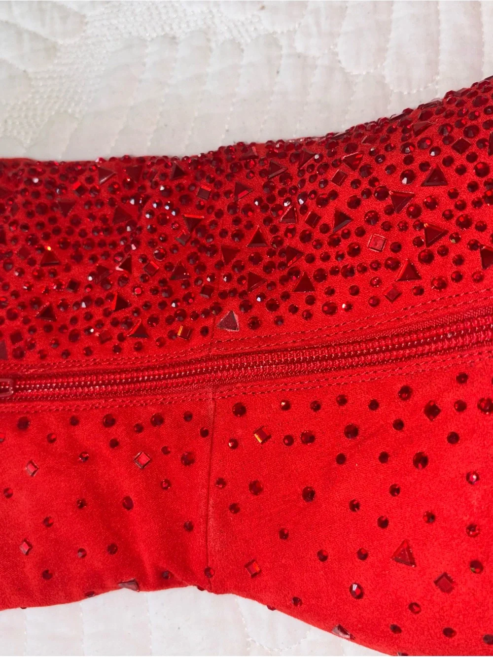 Jessica Simpson Red Crystal-Embellished Over-the-Knee Stiletto Boots